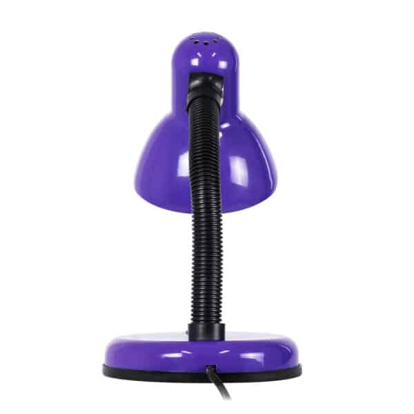 GloboStar® STUDENT PURPLE 01537 Μοντέρνο Επιτραπέζιο Φωτιστικό Γραφείου Μονόφωτο 1 x E27 Μωβ με Λευκό Μεταλλικό με Διακόπτη ΟN/OFF Καμπάνα Φ12 x Υ32cm | 6,52 €