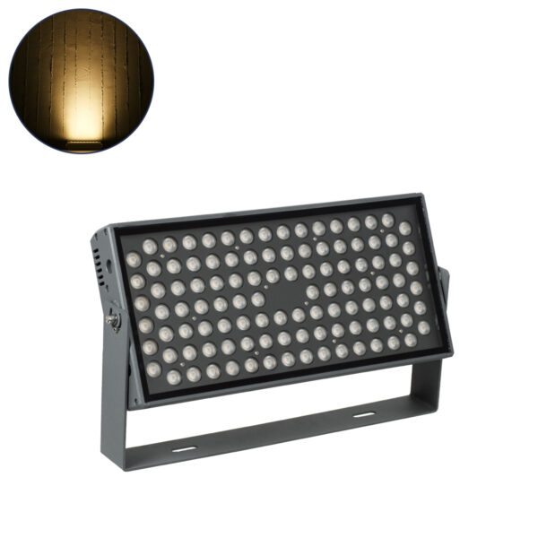 GloboStar® FLOOD-ZANA 90558 Προβολέας Wall Washer για Φωτισμό Κτιρίων LED 100W 9000lm 30° DC 24V Αδιάβροχο IP65 Μ45.5 x Π28 x Υ10cm Θερμό Λευκό 2700K - Γκρι Ανθρακί - 3 Years Warranty | 243,78 €