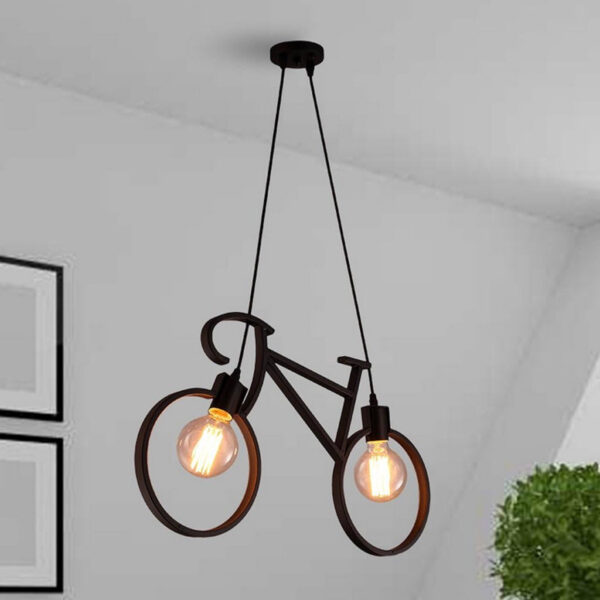 100170 Μεταλλικό Κρεμαστό Φωτιστικό Οροφής Ποδήλατο 37x61cm | 39,00 €