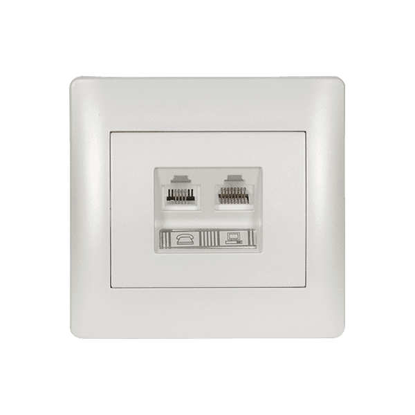 RHYME RJ11+RJ45 ΛΕΥΚΟ ΜΕΤΑΛΛΙΖΕ