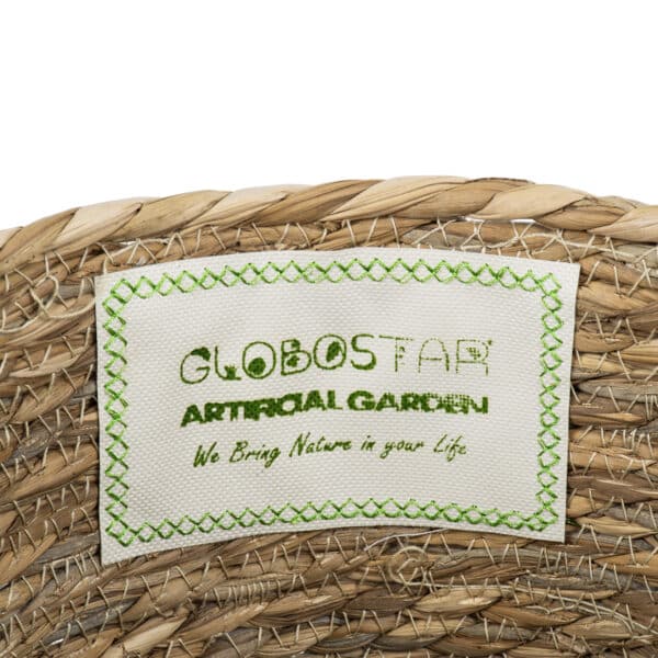 GloboStar® Artificial Garden TINOS 20290 Διακοσμητικό Πλεκτό Καλάθι - Κασπώ Γλάστρα - Flower Pot Μπεζ Φ25cm x Υ20cm | 19,23 €