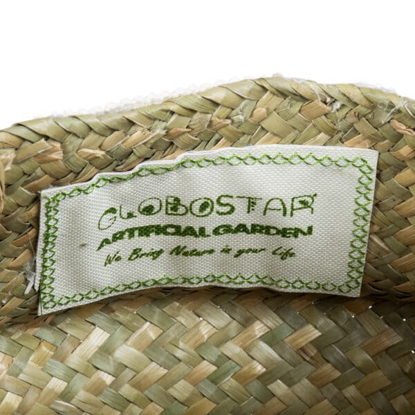 GloboStar® Artificial Garden MILOS 20306 Διακοσμητικό Ψάθινο Καλάθι - Κασπώ Γλάστρα - Flower Pot Μπεζ με Μακραμέ Φ17cm x Υ23cm | 14,04 €