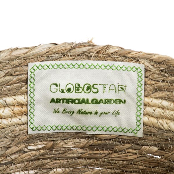 GloboStar® Artificial Garden NAXOS 20333 Διακοσμητικό Πλεκτό Καλάθι - Κασπώ Γλάστρα - Flower Pot Μπεζ με Καφέ Φ30cm x Υ26cm | 26,32 €