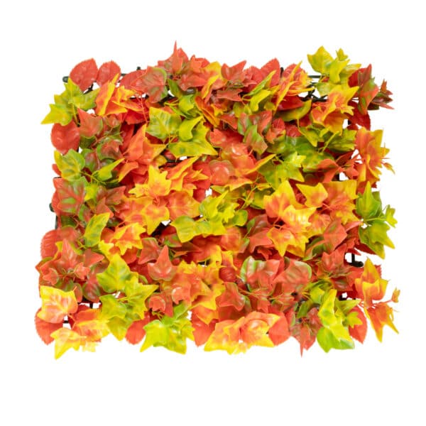 GloboStar® Artificial Garden AUTUMN MAPLE 20349 Τεχνητό Διακοσμητικό Πάνελ Φυλλωσιάς - Κάθετος Κήπος σύνθεση Φθινοπωρινός Σφένδαμος Μ50 x Π50 x Υ10cm | 23,07 €