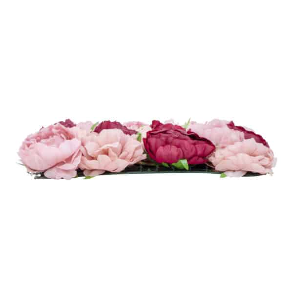 GloboStar® Artificial Garden ROSES STORY 20355 Τεχνητό Διακοσμητικό Πάνελ Λουλουδιών - Κάθετος Κήπος σύνθεση Ροζ & Βυσσινί Τριαντάφυλλα Μ40 x Π60 x Υ8cm | 54,77 €