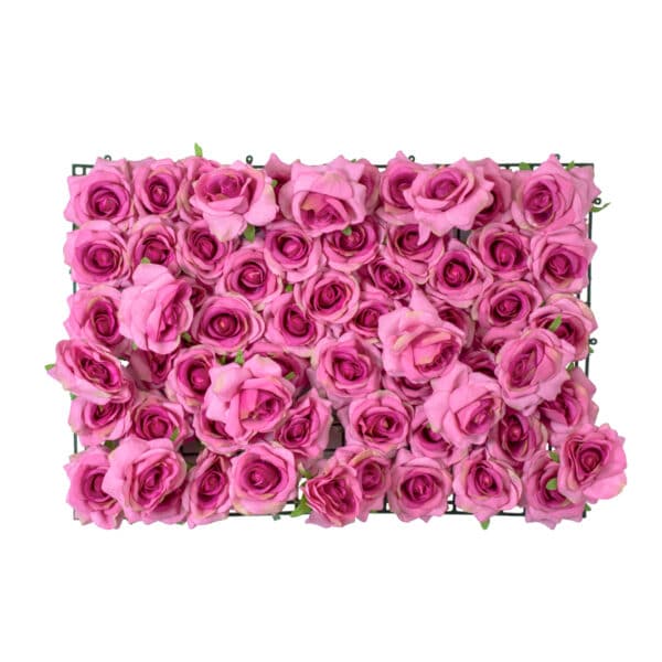 GloboStar® Artificial Garden ROSES STORY 20357 Τεχνητό Διακοσμητικό Πάνελ Λουλουδιών - Κάθετος Κήπος σύνθεση Βυσσινί Τριαντάφυλλα Μ40 x Π60 x Υ15cm | 63,69 €