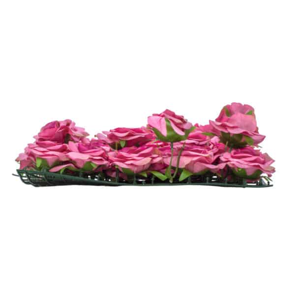 GloboStar® Artificial Garden ROSES STORY 20357 Τεχνητό Διακοσμητικό Πάνελ Λουλουδιών - Κάθετος Κήπος σύνθεση Βυσσινί Τριαντάφυλλα Μ40 x Π60 x Υ15cm | 63,69 €