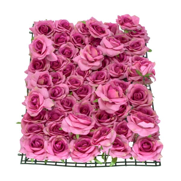 GloboStar® Artificial Garden ROSES STORY 20357 Τεχνητό Διακοσμητικό Πάνελ Λουλουδιών - Κάθετος Κήπος σύνθεση Βυσσινί Τριαντάφυλλα Μ40 x Π60 x Υ15cm | 63,69 €