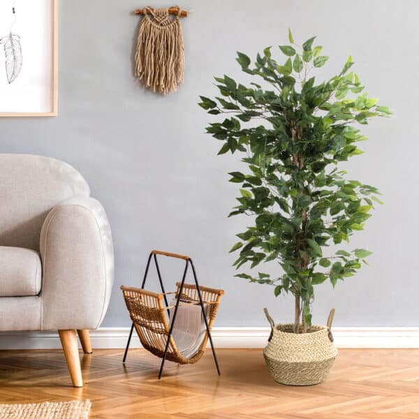 GloboStar® Artificial Garden FICUS BENJAMINA TREE 20415 Τεχνητό Διακοσμητικό Φυτό Φίκος Μπενζαμίνη Υ120cm | 50,70 €