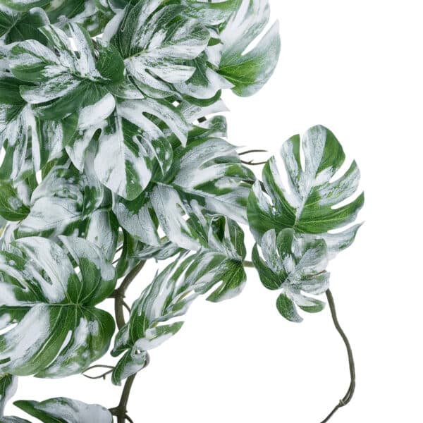 GloboStar® Artificial Garden ALBINO MONSTERA HANGING PLANT 20606 Τεχνητό Διακοσμητικό Κρεμαστό Φυτό Μονστέρα Υ45cm | 9,90 €