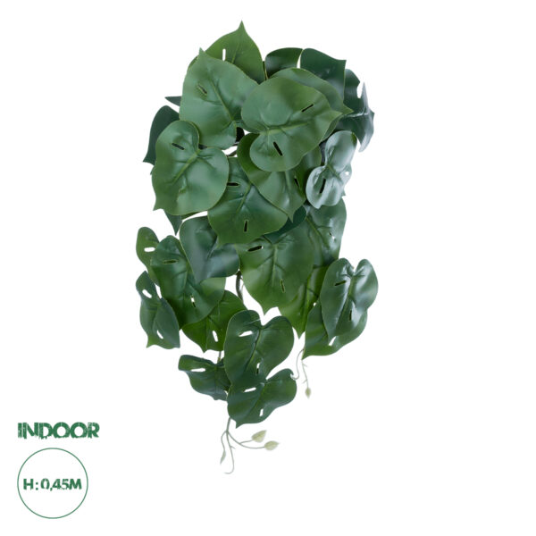 GloboStar® Artificial Garden MONSTERA HANGING PLANT 20613 Τεχνητό Διακοσμητικό Κρεμαστό Φυτό Μονστέρα Υ45cm | 9,90 €