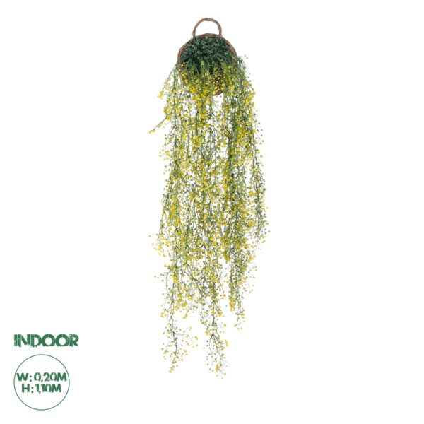 GloboStar® Artificial Garden GOLDEN BELL WILLOW 4 HANGING PLANT 20632 Κρεμαστό Τεχνητό Διακοσμητικό Φυτό Ιτίας Y110cm | 81,19 €