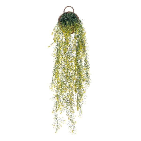 GloboStar® Artificial Garden GOLDEN BELL WILLOW 4 HANGING PLANT 20632 Κρεμαστό Τεχνητό Διακοσμητικό Φυτό Ιτίας Y110cm | 81,19 €