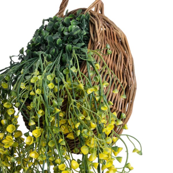 GloboStar® Artificial Garden GOLDEN BELL WILLOW 4 HANGING PLANT 20632 Κρεμαστό Τεχνητό Διακοσμητικό Φυτό Ιτίας Y110cm | 81,19 €