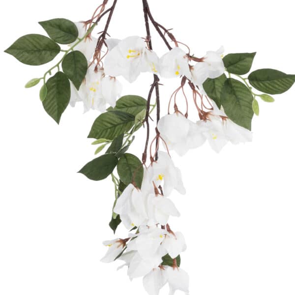 GloboStar® Artificial Garden BOUGAUVILLEA BRANCH 20648 Τεχνητό Διακοσμητικό Κλαδί Μπουκανβίλιας Λευκή Y80cm | 4,72 €