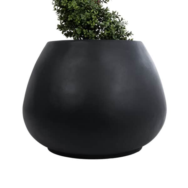 GloboStar® Artificial Garden COLOMBO 20695 Διακοσμητικό Πολυεστερικό Τσιμεντένιο Κασπώ Γλάστρα - Flower Pot Μαύρο Φ60 x Υ45cm | 131,22 €