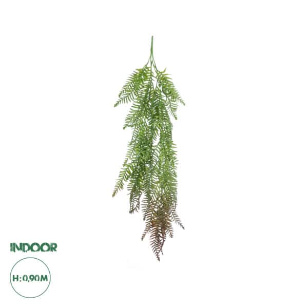 GloboStar® Artificial Garden HANGING FERN 20862 Τεχνητό Διακοσμητικό Κρεμαστό Φυτό Φτέρη Μ28 x Π15 x Υ90cm | 7,92 €