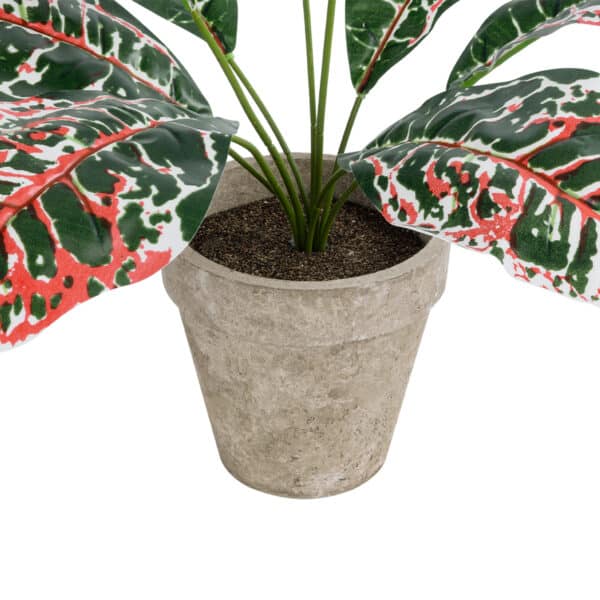 GloboStar® Artificial Garden RED AGLAONEMA POTTED PLANT 20901 Διακοσμητικό Φυτό Κόκκινο Αγλαόνημα Φ40 x Υ33cm | 8,46 €