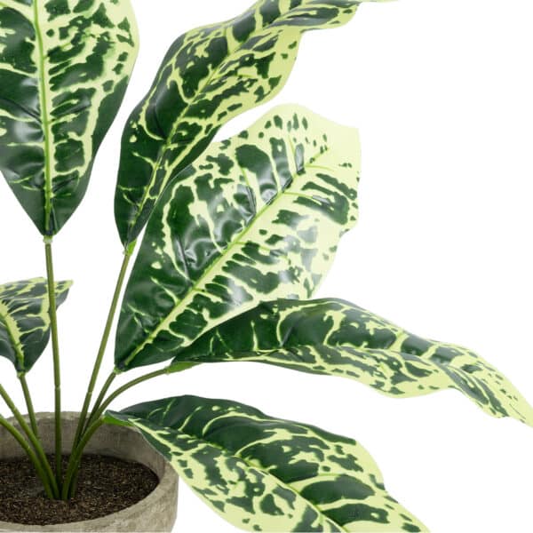 GloboStar® Artificial Garden YELLOW AGLAONEMA POTTED PLANT 20902 Διακοσμητικό Φυτό Κίτρινο Αγλαόνημα Φ40 x Υ33cm | 8,46 €