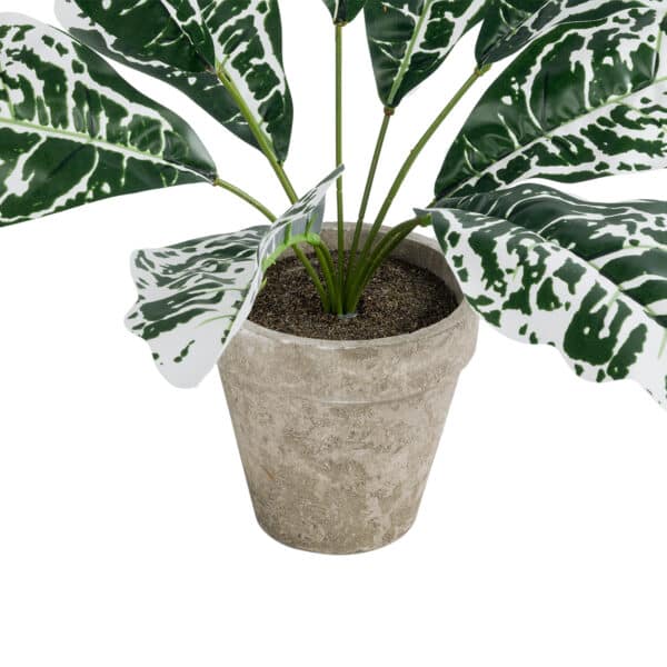 GloboStar® Artificial Garden WHITE AGLAONEMA POTTED PLANT 20903 Διακοσμητικό Φυτό Λευκό Αγλαόνημα Φ40 x Υ33cm | 8,46 €