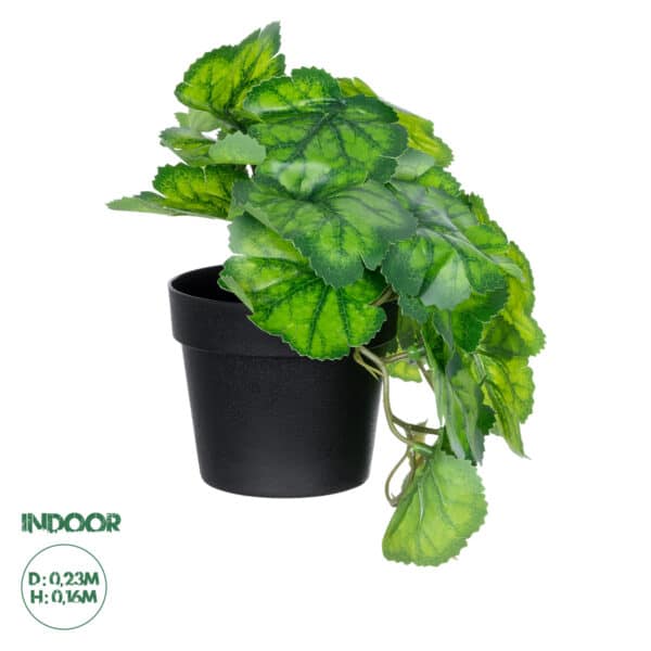 GloboStar® Artificial Garden GREEN BEGONIA PLANT 20949 Διακοσμητικό Φυτό Πράσινη Μπιγόνια Φ23 x Υ16cm | 6,77 €