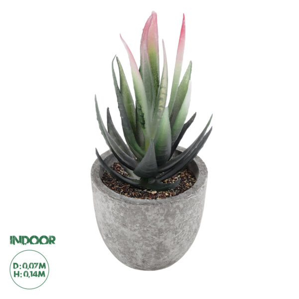 GloboStar® Artificial Garden SUCCULENT ALOE 21008 Διακοσμητικό Φυτό Παχύφυτο Αλόη Υ14cm | 3,98 €