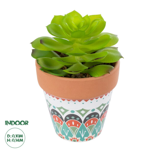 GloboStar® Artificial Garden SUCCULENT ECHEVERIA 21049 Διακοσμητικό Φυτό Παχύφυτο Εχεβέρια Υ14cm | 10,80 €