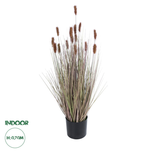 GloboStar® Artificial Garden BROWN LAGURUS 21099 Διακοσμητικό Φυτό Καφέ Λαγοουρά Υ70cm | 59,97 €