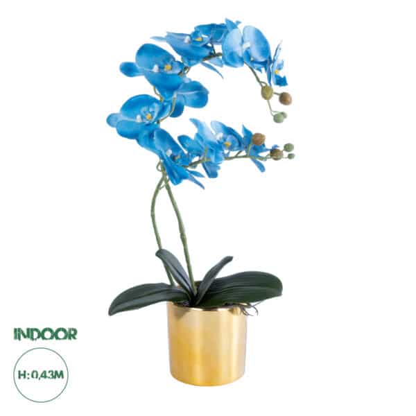 GloboStar® Artificial Garden BLUE ORCHID 21130 Διακοσμητικό Φυτό Μπλε Ορχιδέα Υ43cm | 31,73 €