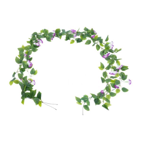 GloboStar® Artificial Garden MORNING GLORY GARLAND 21152 Τεχνητή Διακοσμητική Γυρλάντα Ορτανσίας Φ20 x Υ230cm Σετ 2 τεμαχίων | 14,69 €