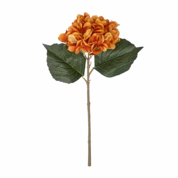 GloboStar® Artificial Garden ORANGE HYDRANGEA BRANCH 21179 Τεχνητό Διακοσμητικό Κλαδί Ορτανσίας Πορτοκαλί Y47cm | 4,37 €