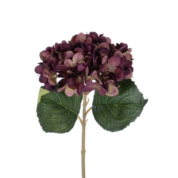 GloboStar® Artificial Garden DARK RED HYDRANGEA BRANCH 21180 Τεχνητό Διακοσμητικό Κλαδί Ορτανσίας Βαθύ Κόκκινο Y47cm | 4,37 €