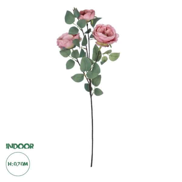 GloboStar® Artificial Garden HOT PINK CLIMBING ROSE BRANCH 21185 Τεχνητό Διακοσμητικό Κλαδί Τριαντάφυλλο Έντονο Ροζ Y70cm | 4,52 €