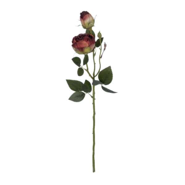 GloboStar® Artificial Garden RED DAMASK CLIMBING ROSE BRANCH 21197 Τεχνητό Διακοσμητικό Κλαδί Τριαντάφυλλο Κόκκινο Y55cm | 3,22 €