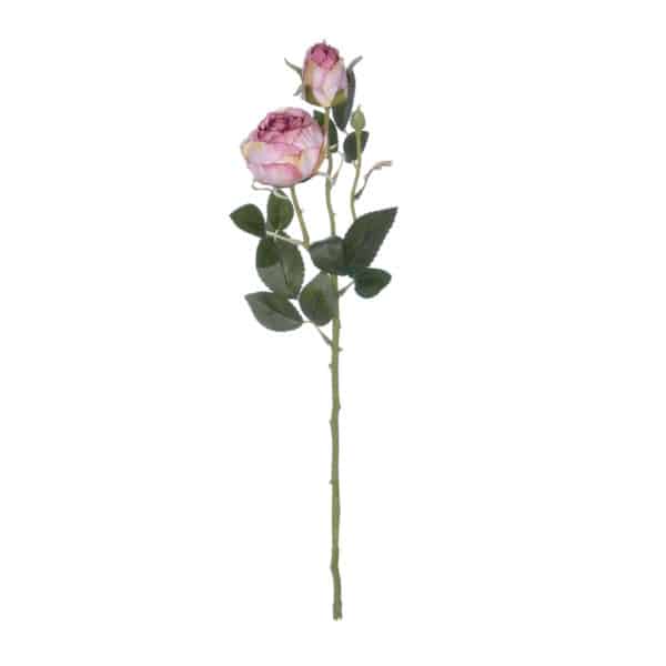 GloboStar® Artificial Garden PINK DAMASK CLIMBING ROSE BRANCH 21199 Τεχνητό Διακοσμητικό Κλαδί Τριαντάφυλλο Σαμπανιζέ Y55cm | 3,22 €