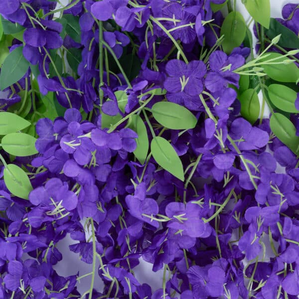 GloboStar® Artificial Garden VIOLET WISTERIA FLOWER BRANCH 21509 Σετ 12 Τεχνητά Διακοσμητικά κλαδιά Βιστέριας Βιολετί Φ45 x Υ120cm | 15,40 €