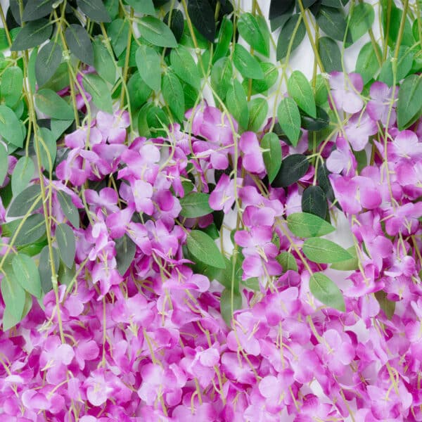 GloboStar® Artificial Garden PURPLE WISTERIA FLOWER BRANCH 21510 Σετ 12 Τεχνητά Διακοσμητικά κλαδιά Βιστέριας Μωβ Φ45 x Υ120cm | 15,70 €