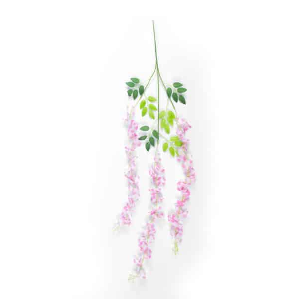 GloboStar® Artificial Garden PALE PINK WISTERIA FLOWER BRANCH 21511 Σετ 12 Τεχνητά Διακοσμητικά κλαδιά Βιστέριας Απαλό Ροζ Φ45 x Υ120cm | 15,40 €