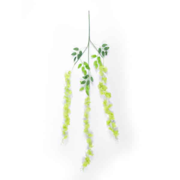 GloboStar® Artificial Garden GREEN WISTERIA FLOWER BRANCH 21514 Σετ 12 Τεχνητά Διακοσμητικά κλαδιά Βιστέριας Πράσινο Φ45 x Υ120cm | 15,71 €