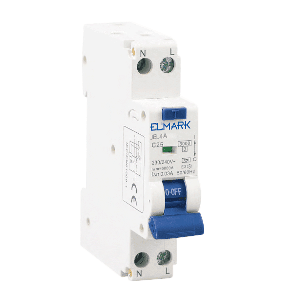 ΡΕΛΕ ΔΙΑΡΡΟΗΣ ΗΛΕΚΤΡΟΝΙΚΟ DPN RCBO JEL9A 6kA 2P 20A/30mA