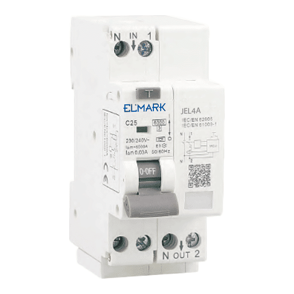 ΡΕΛΕ ΔΙΑΡΡΟΗΣ AFDD+RCBO JEL8 6KA 1P+N 25A/30MA ΚΑΜΠΥΛΗ C