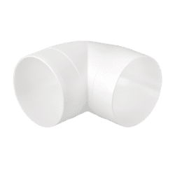 EL02-471 PVC KNEE 90° FOR ROUND DUCTS D125MM