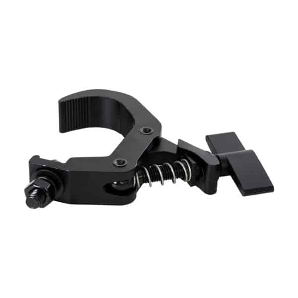 GloboStar® CLAMPS 51180 Επαγγελματικός Γάντζος Hook Αλουμινίου Ύψηλης Αντοχής για Κρέμαση, Στήριξη & Τοποθέτηση Προϊόντων Stage σε Τράσες - Μ16 x Π12 x Υ2.5cm - Μαύρο | 7,74 €