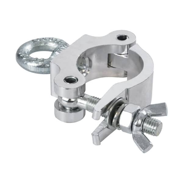 GloboStar® CLAMPS 51186 Επαγγελματικός Γάντζος Hook Αλουμινίου Ύψηλης Αντοχής για Κρέμαση, Στήριξη & Τοποθέτηση Προϊόντων Stage σε Τράσες - Μ16 x Π12 x Υ3cm - Χρώμιο | 13,55 €