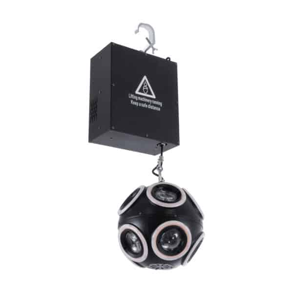 GloboStar® 51197 LIFT BALL Επαγγελματικό Φωτιστικό Ειδικών Εφέ Φ25cm KINETIC BALL MATRIX PIXEL Super BEAM Light CREE LED 4in1 300W - 10 x 20W LED COB Chips RGBW & 10 x 20W LED COB Chips Ultra Gold Warm White 2200K - Μέγιστο Μήκος Ανύψωσης 6 Μέτρα - AC 220V-240V DMX512 Display on Body - Μαύρο - Μ26 x Π6.5 x Υ32cm - 2 Χρόνια Εγγύση | 1.296,42 €