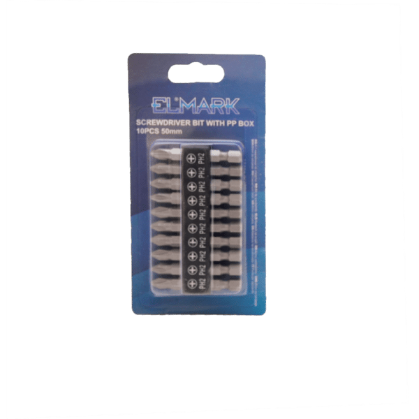 SCREWDRIVER BIT WITH PP BOX 10PCS 50mm