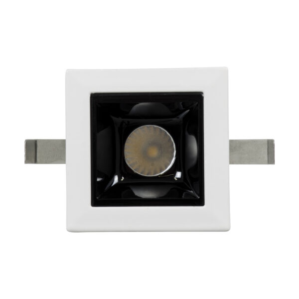 GloboStar® LUMINAR SUPERIOR 60314 Χωνευτό LED Spot Downlight TrimLess 2W 280lm 36° AC 220-240V IP20 Μ4.3 x Π4.3 x Υ4.5cm - Λευκό με Μαύρο Κάτοπτρο - Φυσικό Λευκό 4500K - Bridgelux High Lumen Chip Gen2 - TÜV Certified Driver - 5 Years Warranty | 13,40 €