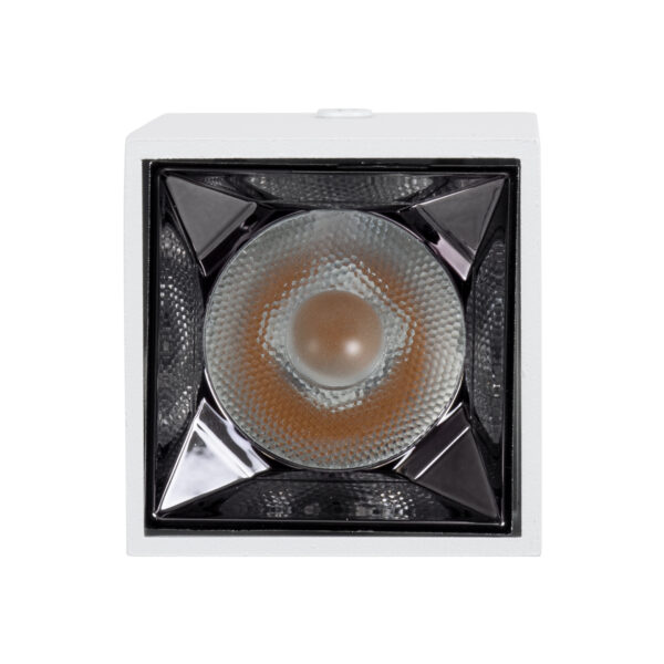 GloboStar® LUMINAR SUPERIOR 60323 Επιφανειακό LED Spot Downlight TrimLess 3W 405lm 36° AC 220-240V IP20 Μ4.2 x Π4.2 x Υ6.6cm - Λευκό με Κάτοπτρο Χρωμίου - Θερμό Λευκό 2700K - Bridgelux High Lumen Chip Gen2 - TÜV Certified Driver - 5 Years Warranty | 15,67 €