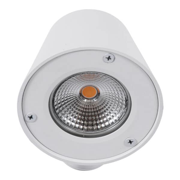 GloboStar® GARDENIA 60797 Φωτιστικό Τοίχου - Απλίκα Αρχιτεκτονικού Φωτισμού Εσωτερικού/Εξωτερικού Χώρου Up or Down LED 7W 700lm 60° AC220-240V Αδιάβροχο IP65 - Σώμα Αλουμινίου & Tempered Glass - Μ9.5 x Π13 x Υ7.7cm - Θερμό Λευκό 2700K - Λευκό - Bridgelux Chip - 5 Years Warranty | 51,57 €