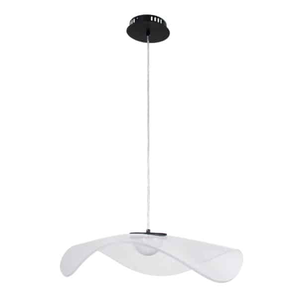 GloboStar® ACRYLICA 60975 Κρεμαστό Φωτιστικό Οροφής Design LED CCT 20W 2240lm 360° AC 220-240V - Εναλλαγή Φωτισμού μέσω Διακόπτη On/Off All In One Ψυχρό 6000k+Φυσικό 4500k+Θερμό 2700k Φ60cm - Μαύρο με Διάφανο Laser Designed Plexiglass - 3 Years Warranty | 129,36 €